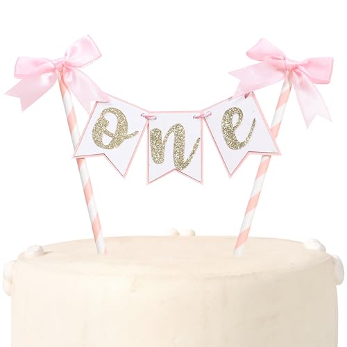 Pink Bow Ribbon Cake Topper