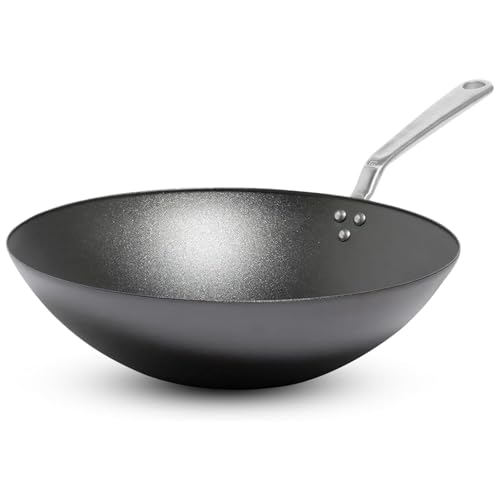 Cookware 13" Seasoned Carbon Steel Wok