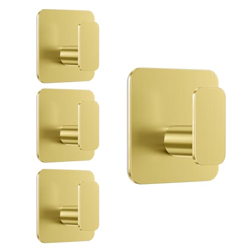 Gold Hooks for Hanging Heavy Duty (4 Count)