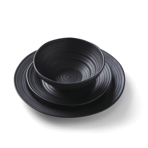 Black Ridge Piece Dinnerware Set (12 Count)