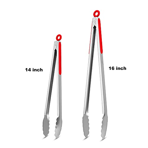 304 Stainless Steel Kitchen Cooking Tongs (2 Count)
