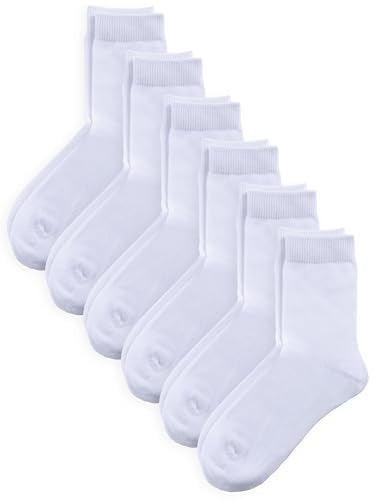 Unisex Kids Boys Girls Soft Cotton School Socks 8 (6 Count)