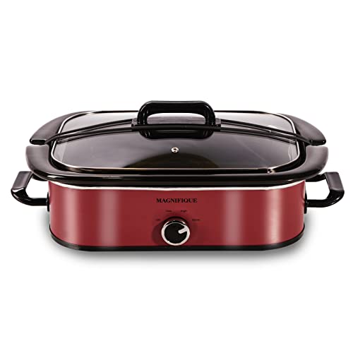 4 Quart Slow Cooker with Casserole Manual Warm Setting