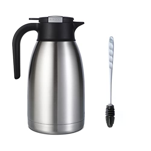2L Thermal Coffee Carafe with Cleaning Brush