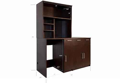 Door Storage Cabinet with Mini Fridge Space