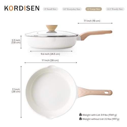 Ceramic Non Stick Frying Pan Skillet with Lid