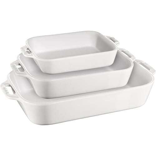 Ceramic 3 pc Rectangular Baking Dish Set (3 Count)