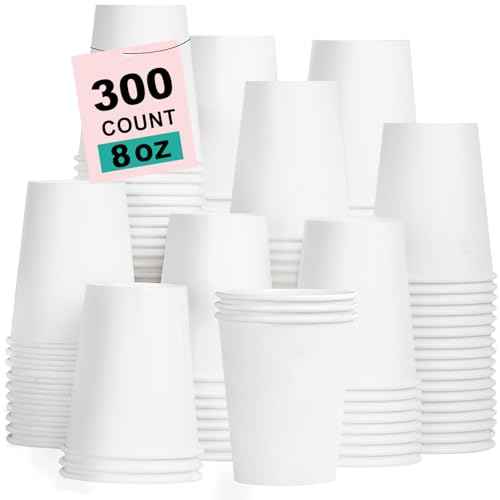 8 oz 300 Pack Disposable Coffee Cups (70 Count)