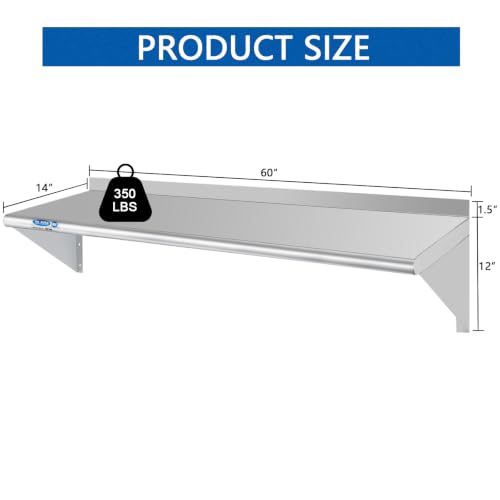 HARDURA Stainless Steel Shelf 14" x 60"