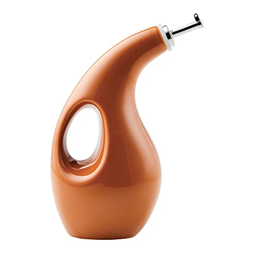 48466 Ceramic EVOO Oil and Vinegar Dispensing Bottle with Spout