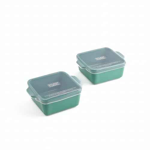 5x5" Ceramic Baking Dishes with Lids (2 Count)