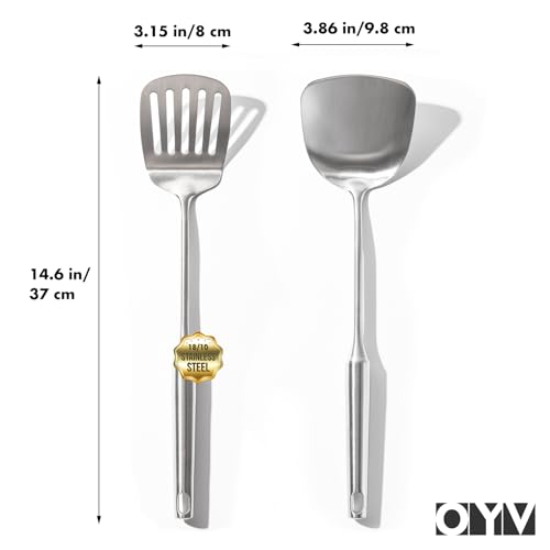 18 10 Stainless Steel Spatula Set (2 Count)
