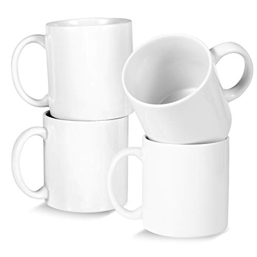 22oz white Super Large Ceramic Coffee Mugs Large Handles Set of 4 (4 Count)