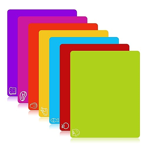 7 Pieces Flexible Cutting Boards (7 Count)