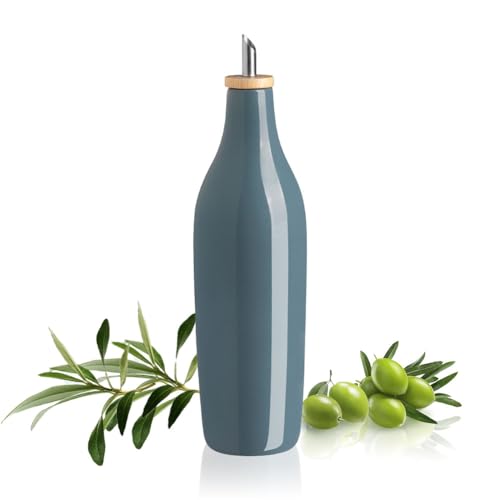 Sweejar Glossy Ceramic Olive Oil Dispenser Bottle with Spout