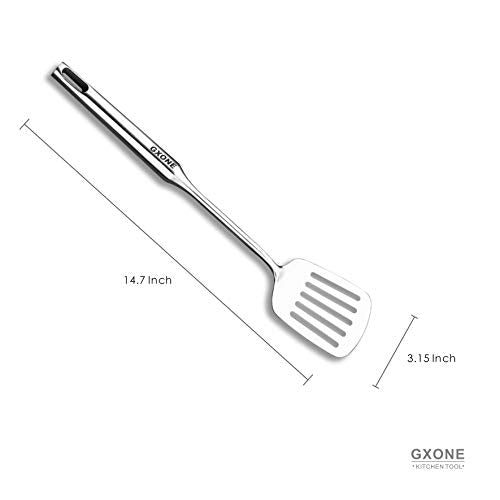 Slotted Turner & Spatula for Cast Iron Skillet Grilling Cooking