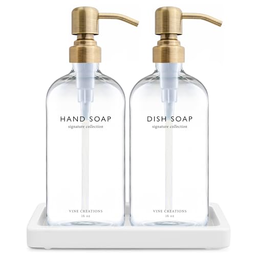 Glass Soap Dispenser Set (2 Count)