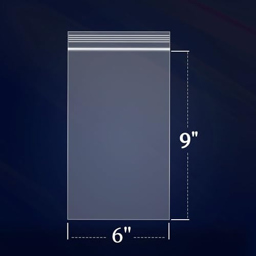 1000 Count 6" x 9" Clear Reclosable Zip Plastic Poly Bags 2 Mil for A7 A8 A9 Cards & Envelopes