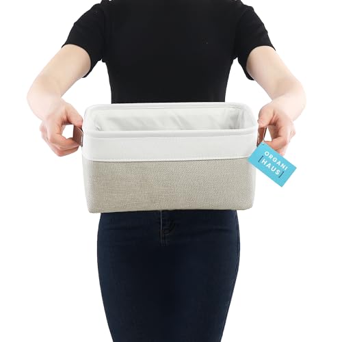 12x8in Canvas Storage Baskets (3 Count)