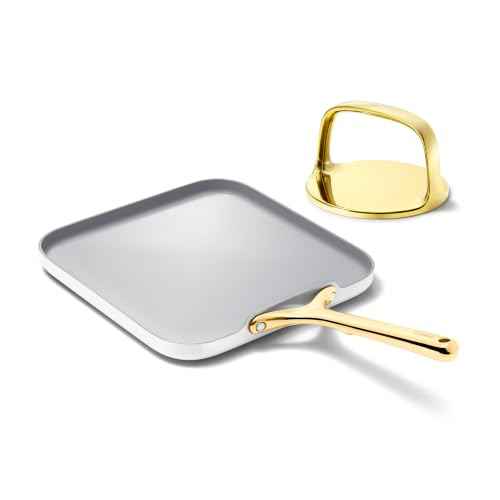 11" Non Stick Square Griddle Pan and 6" Grill Press Duo