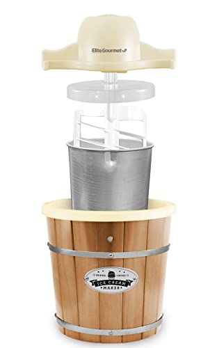 EIM 924L 4Qt Old Fashioned Wood Bucket Ice Cream Maker