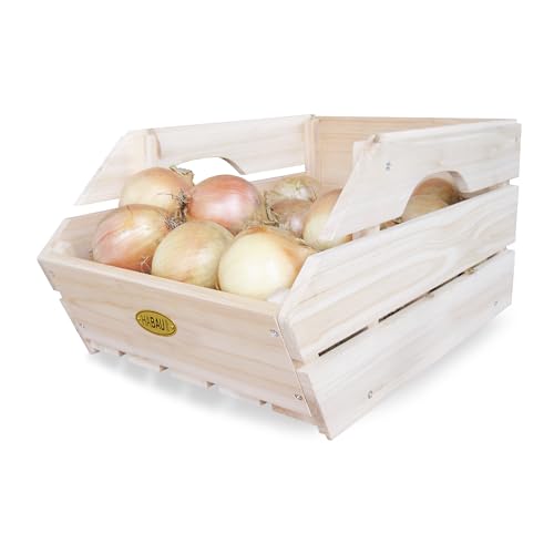 Wood Potato Onion Storage Bins (3 Count)