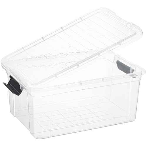 21 Quart Clear Plastic Storage Boxes with Lids (5 Count)
