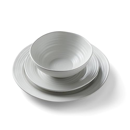 White Ridge Piece Dinnerware Set (12 Count)