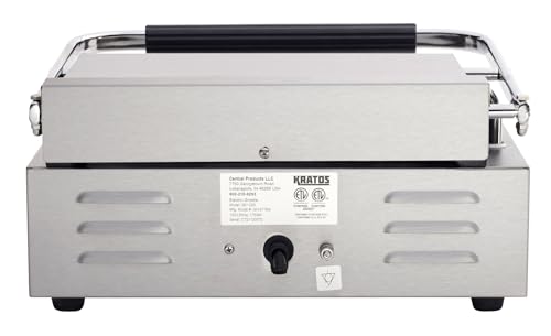 Commercial Electric Panini Sandwich Grill with Grooved Plates