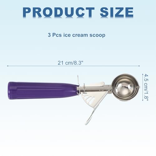 3 Pcs Cookie Scoops Ice Cream Scoop w