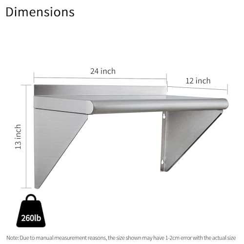 Stainless Steel Shelf 12"x24"