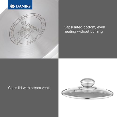 Classic 12 Piece Stainless Steel Cookware Set with Glass Lids