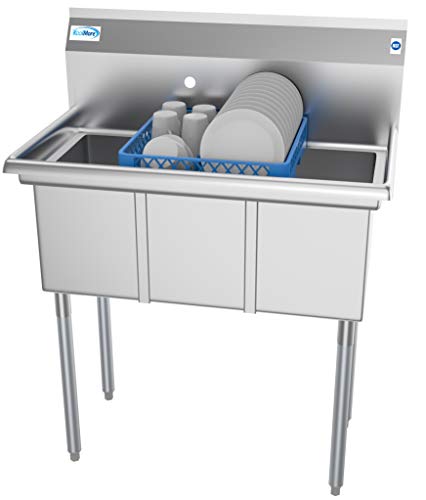 36" 3 Compartment Stainless Steel Triple Bowl NSF Commercial Kitchen Sink