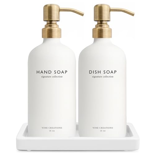 Glass Soap Dispenser Set (2 Count)