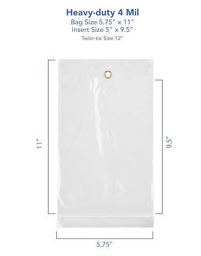 GPI 5.75" x 11" Reclosable Zip Bags with Bottom Hang (100 Count)