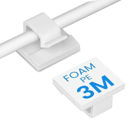 Cable Clips Adhesive Cord Clips for USB Cables (30 Count)