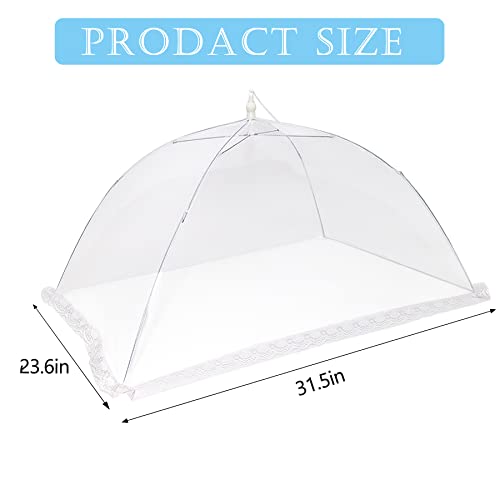 2 PCS Extra Large Food Covers Nets for Outside（40"X24"）umbrella Mesh Screen Covers for Outside Pop