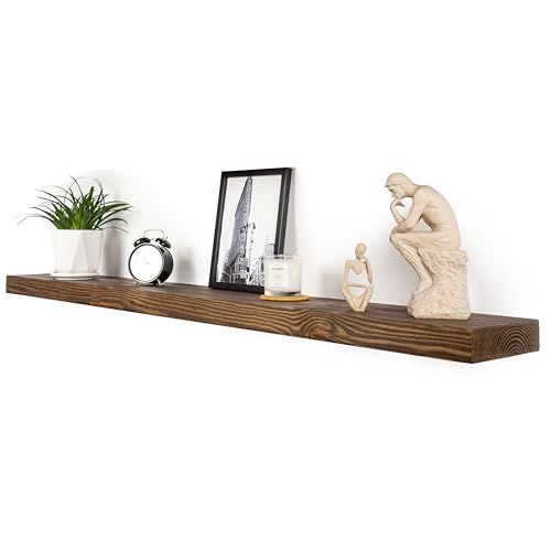Walnut Floating Shelves 60 inch Long for Wall