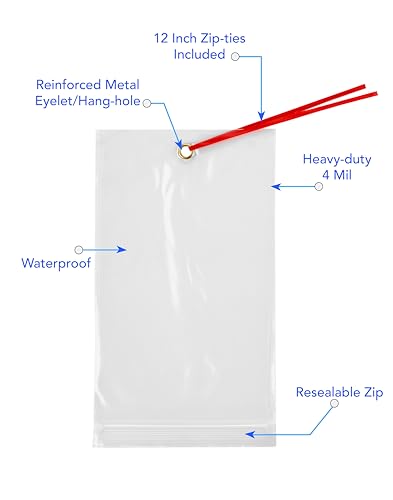 GPI 10" x 13" Reclosable Zip Bags with Bottom Hang (500 Count)