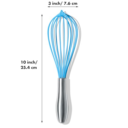 10 Inch Blue Silicone Whisk
