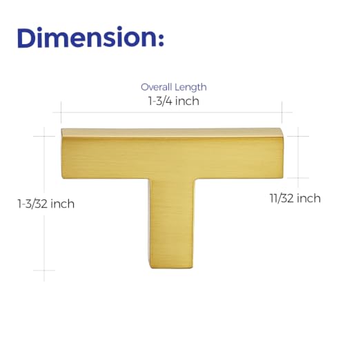 Gold Cabinet Handles Solid Cabinet Pulls (20 Count)