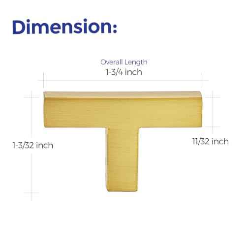 Gold Cabinet Handles Solid Cabinet Pulls (5 Count)