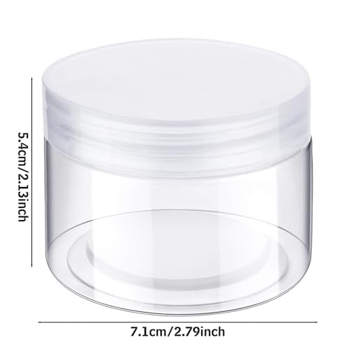 6 Pack 5 oz Plastic Jars with Lids (6 Count)