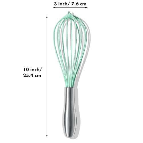 10 Inch Teal Silicone Whisk