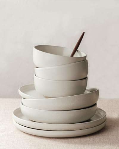 Milkyway 24 Piece Stoneware Dinnerware Set with Pasta Bowls