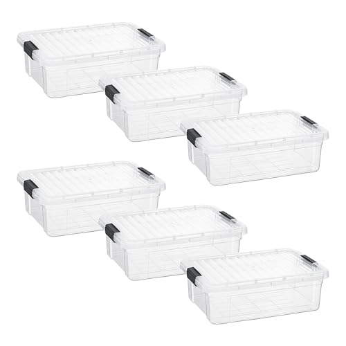 7.4 Quart Clear Plastic Storage Bin with Lid (6 Count)