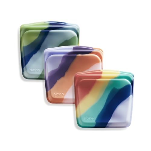Premium Reusable Silicone Bags and Lunch Bag (3 Count)