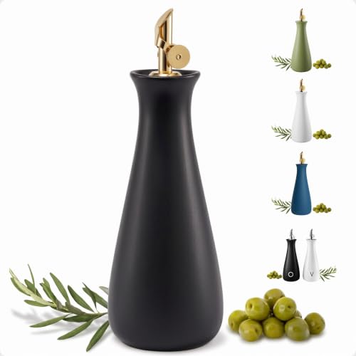 Ceramic Olive Oil Dispenser with Self
