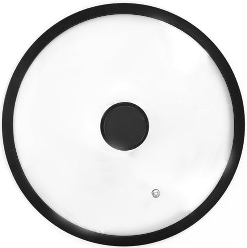 HR Huare Vented Tempered Glass Cookware Lid Black 1 Pack