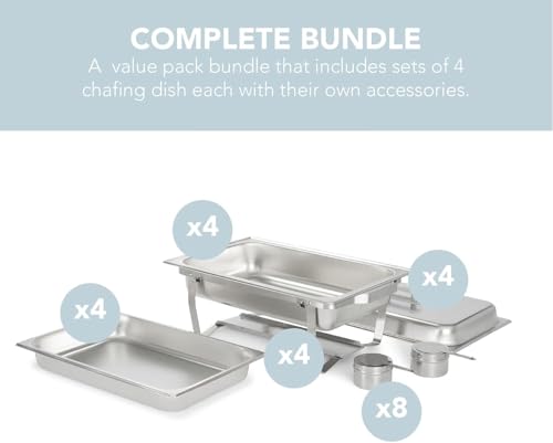 4 Pack Chafing Dish Full Set (4 Count)
